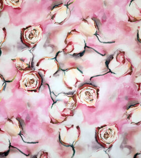 Digital Printed Duchess Satin - Roses