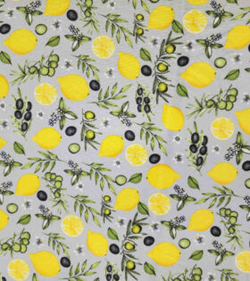 Printed Mini Matt - Lemon - Light Grey