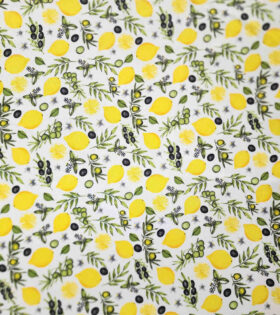 Printed Mini Matt - Lemon - White