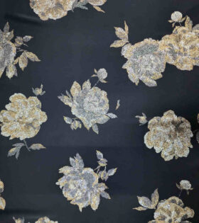 Julia Digital Printed Satin - Gold