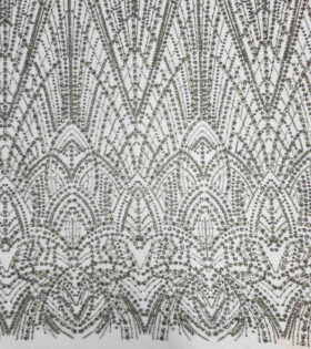 Beaded Romy Evening Tulle - Grey