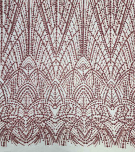 Beaded Romy Evening Tulle - Maroon