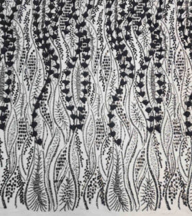 Chiffon Handwork - Black
