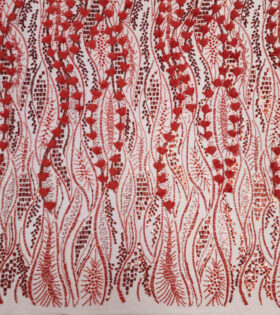Chiffon Handwork - Red