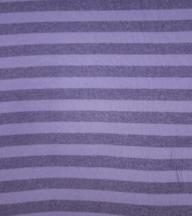 Printed Angora Jersey Knit - Stripes - Purple