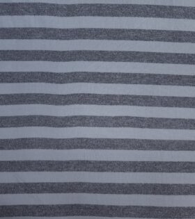 Printed Angora Jersey Knit - Stripes - Grey