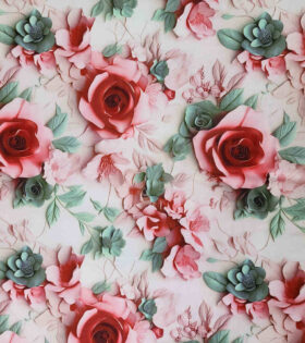 Printed Bon Bon - Roses - Sage