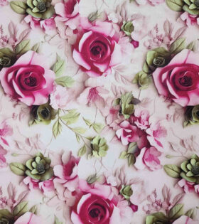 Printed Bon Bon - Roses - Magenta
