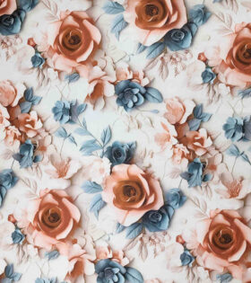 Printed Bon Bon - Roses - Peach