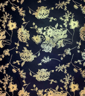 Plain Foil Duchess Satin - Black