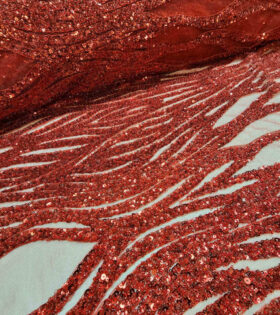 Rani Beaded Tulle - Red