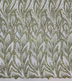 Hazel Beaded Evening Tulle - Olive