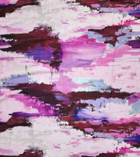 Printed Armani Satin - Abstract - Lilac