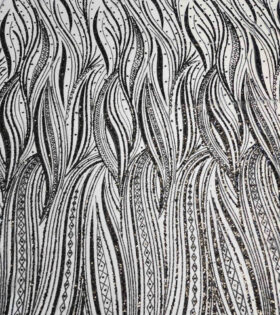 Two Tone Metallic Tulle - Black
