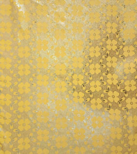 Foil Look Scuba - Floral - Canary (D#3)