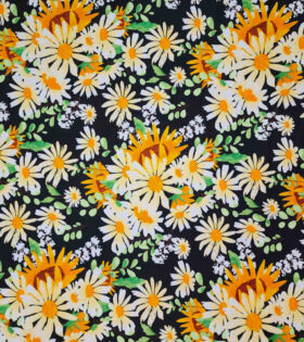 Printed Mini-Matt - Sunflower & Daisy - Black