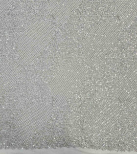 Sydney Beaded Tulle - Taupe