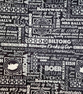 Printed Mini-Matt - Afrikaans - Black