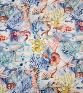 Printed Mini-Matt - Sea Horse - Peach