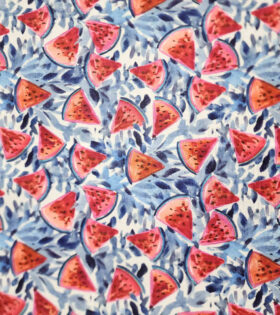 Printed Mini-Matt - Melon - Blue