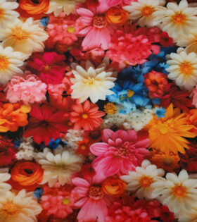 Printed Bon Bon - Floral - Cerise Pink