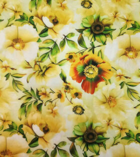 Printed Bon Bon - Floral - Yellow