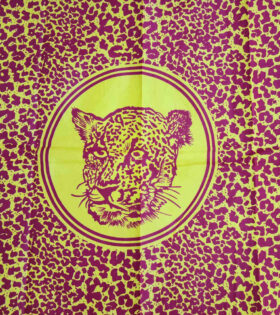 Khanga Poly Cotton - Leopard - Yellow