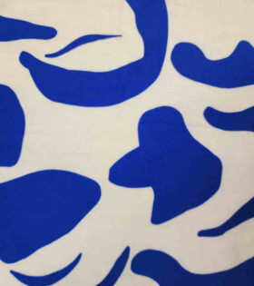 Printed Brushed Fleece - Royal Blue
