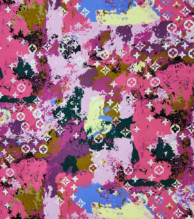 Printed Rayon Poplin - LV - Magenta
