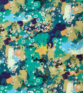 Printed Rayon Poplin - LV - Emerald