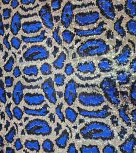 Spankle Leopard Tulle - Royal Blue