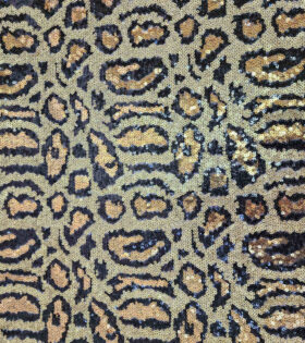Spankle Leopard Tulle - Gold