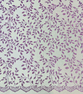 Leaf & Twig Sugar Metallic Tulle - Lilac