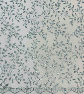 Leaf & Twig Sugar Metallic Tulle - Mint