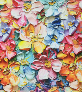 Digital Printed Duchess Satin - Floral