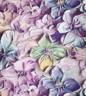 Digital Printed Duchess Satin - Floral