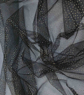 Glitter Dot Tulle - Black