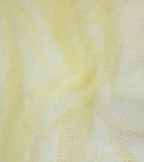 Glitter Dot Tulle - Lemon