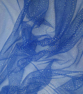 Glitter Dot Tulle - Royal Blue