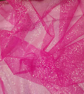 Speckle Tulle - Cerise Pink