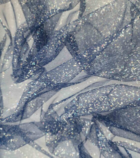 Speckle Tulle - Navy Blue