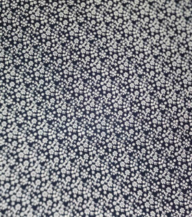 Printed Cotton Poplin - Navy Blue