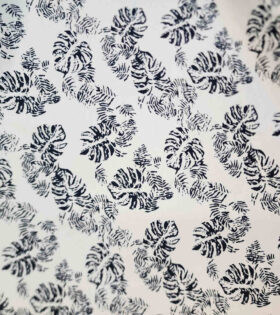 Printed Cotton Poplin - White