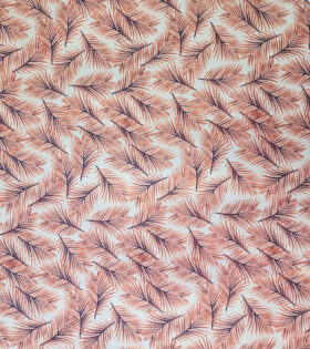 Printed Cotton Poplin - Coral