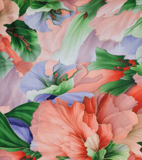 Foil Look Printed Duchess Satin