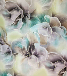 Foil Look Printed Duchess Satin