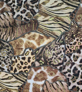 Foil Look Printed Duchess Satin