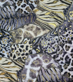 Foil Look Printed Duchess Satin