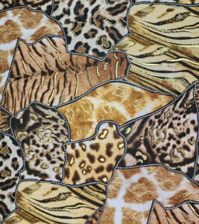 Foil Look Printed Duchess Satin
