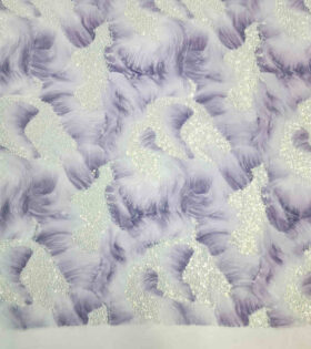 Beaded Pleated Tulle - Lilac